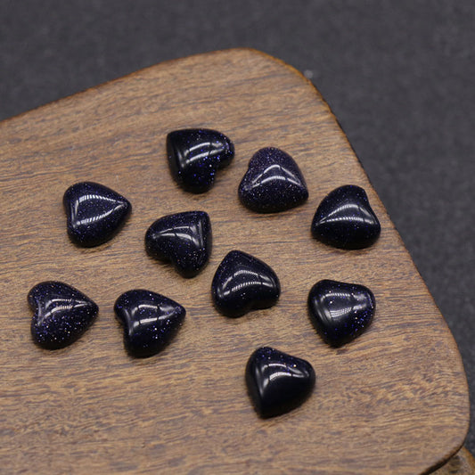 Polished Cabochon Heart - 10mm 5g - Blue Goldstone - NEW221