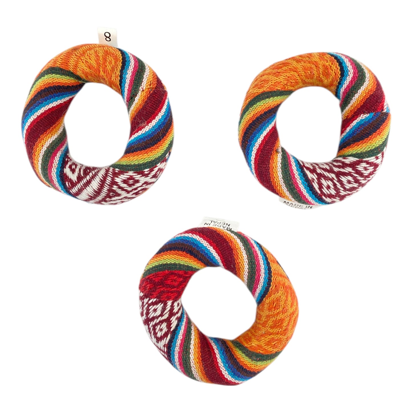 8 cm Singing Bowl Ring Cushion - Multi-Coloured