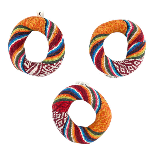 8 cm Singing Bowl Ring Cushion - Multi-Coloured