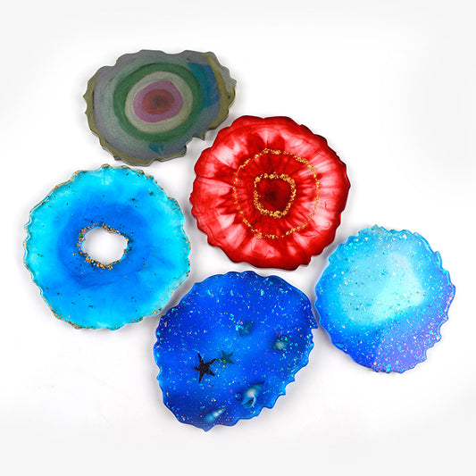 PC Plastic Epoxy Mold Agate Shape Assorted - Durable - 10-13 x 13cm - NEW521