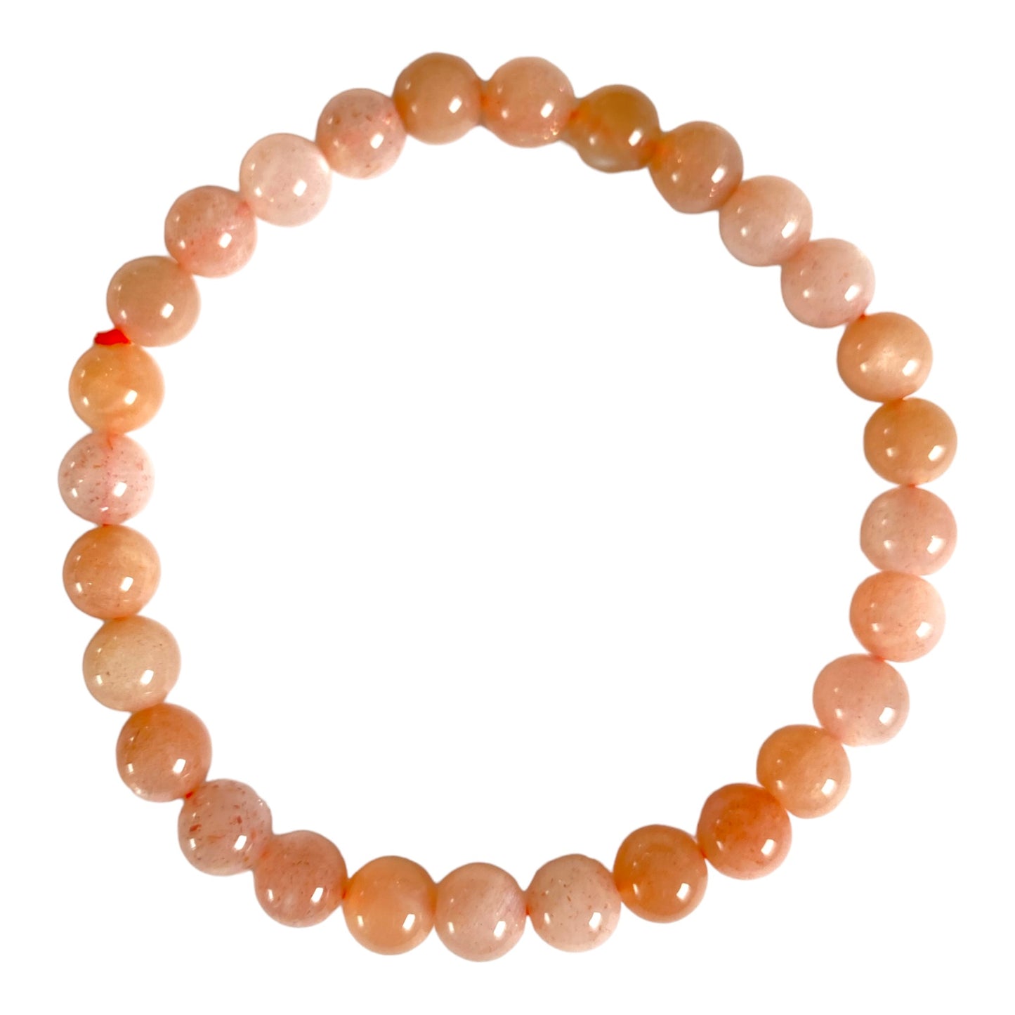 Orange Moonstone Bracelet - 6mm Beads - China - NEW424