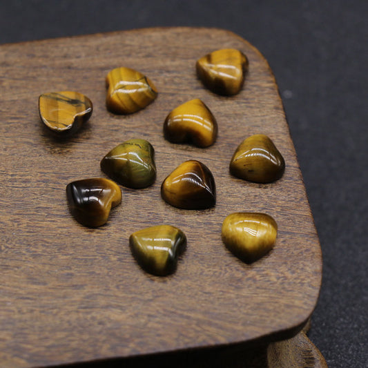 Polished Cabochon Heart - 10mm 5g - Tigers Eye - NEW221