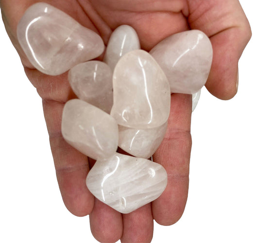 Rose Quartz Tumbled Stones - Large 40 - 60 mm - Grade B2 - 1 lb. - Brazil - NEW122