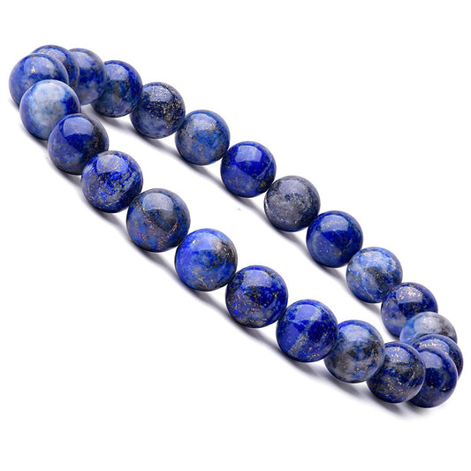 Lapis Lazuli Bracelet Polished - 8mm Beads (Approx 7 Inch)