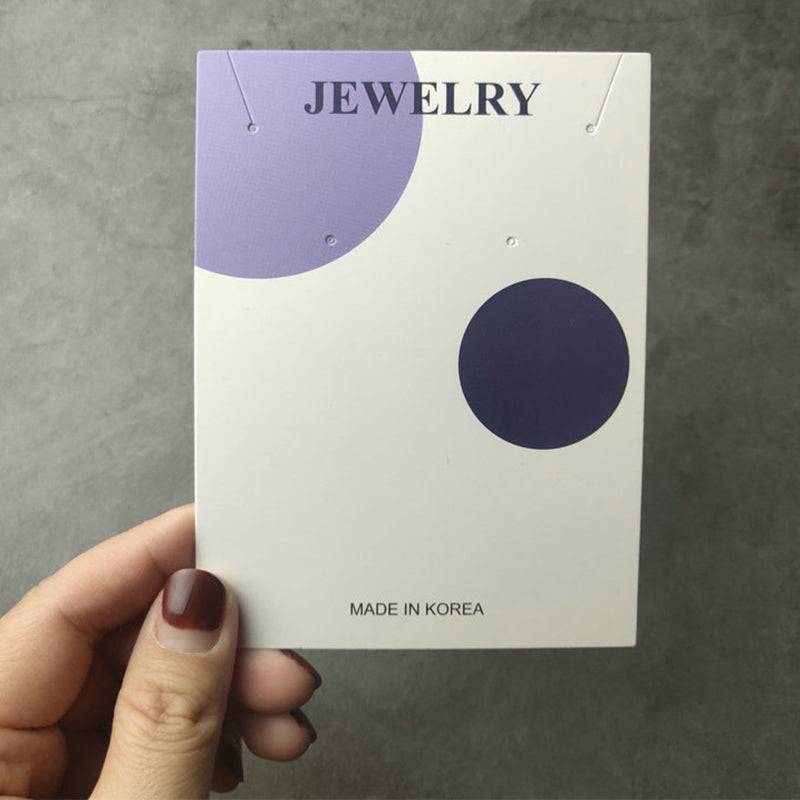Pack of 100 White Jewelry Display Cards for Necklaces & Earrings - 90x120mm - Made in China - NEW1024