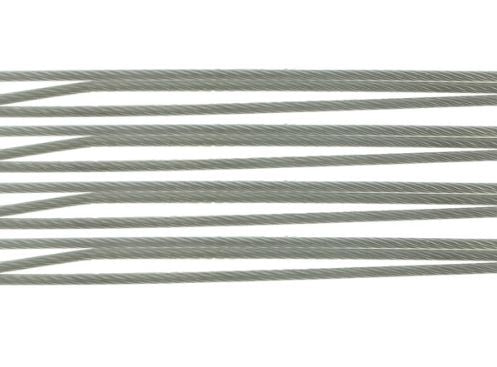 Silver  Tiger Tail Wire Necklace Cord, brass screw clasp, more colors for choice, 5x13mm,1mm, Length:17.8 Inch, Sold By Strand