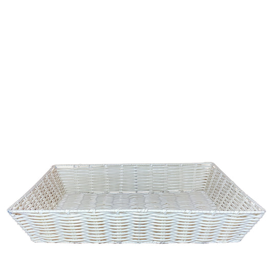 NYLON RECT TRAY /  WIRE FRAME white 16 x 12 x 3