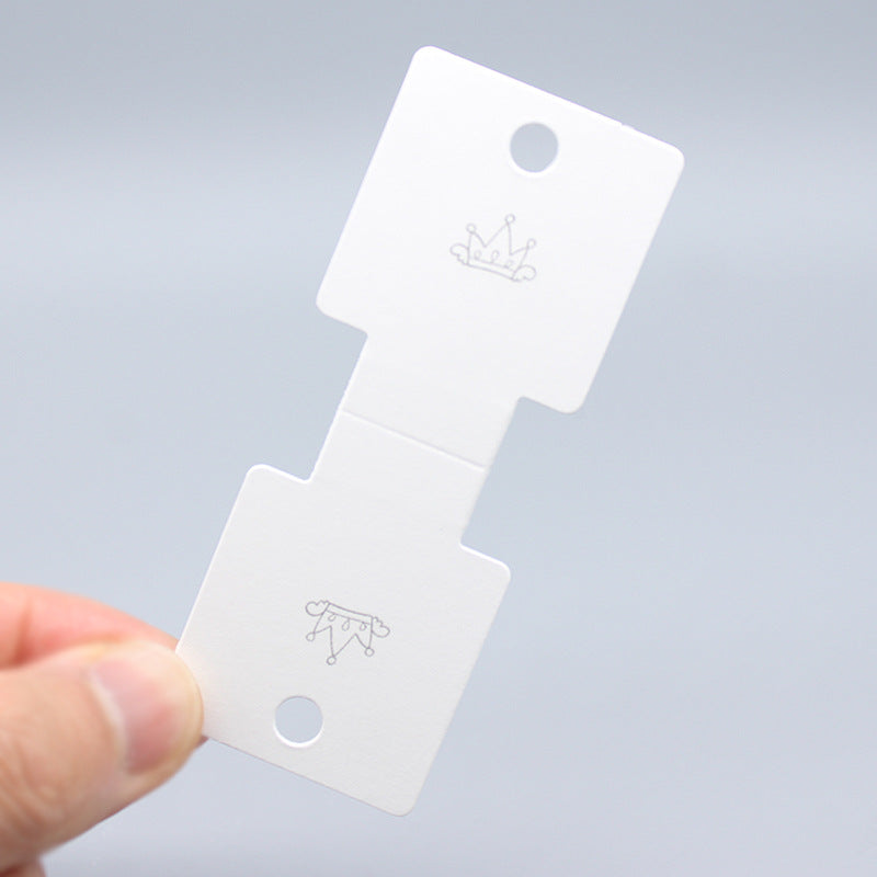 Pack of 1000 White Jewelry Display Cards for Necklaces & Bracelets - 35x45mm - Made in China - NEW1024