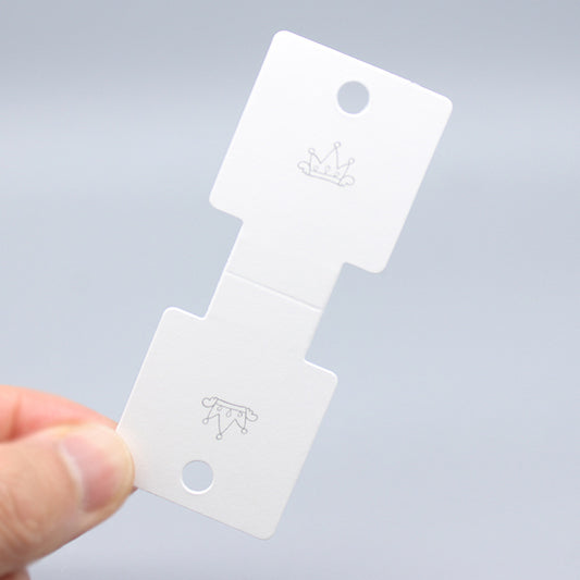 Pack of 1000 White Jewelry Display Cards for Necklaces & Bracelets - 35x45mm - Made in China - NEW1024