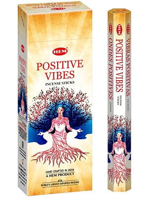 Hem Positive Vibes - 20 Incense Sticks per inner box (Box of 6 Packs) - NEW624