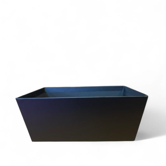 Black - Small Market Tray No handles - 9 x 7 x 3.5 inch - Case pack 12 - Cello Bag to fit 17x27 - China - NEW825