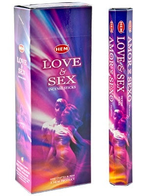 Hem Love & Sex 20 Incense Sticks per inner box (Box of 6 Packs) - NEW624