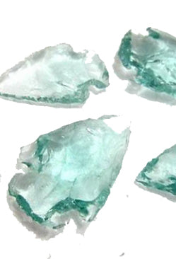 Aqua Glass Arrowheads  - 10 grams - NEW1020