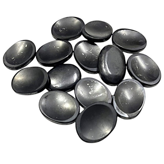 Shungite Worry Stones - 30-40mm Long - India - NEW225