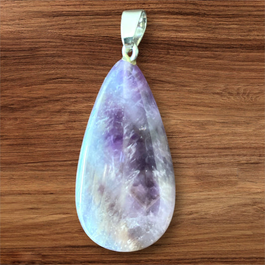 Amethyst Pendant - Brass Bail