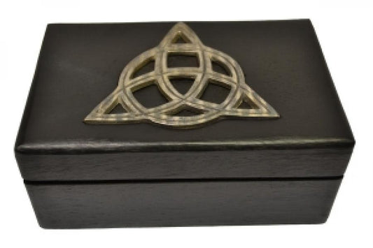 Wooden Carved Boxes - Triquetra Design 4 x 6 inch - NEW621