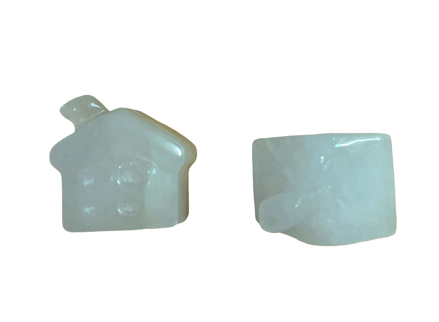 CLEAR QUARTZ Small Square House - 1 inch 25mm - Price Each - China - NEW922