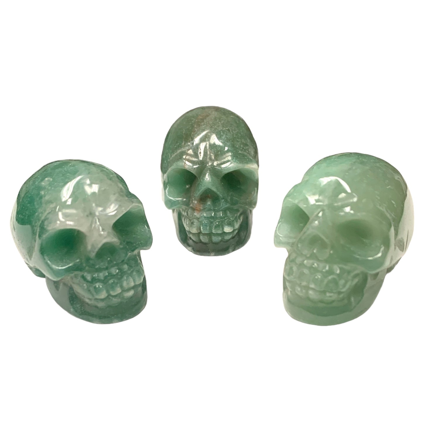 Skull - Green Aventurine - Extra Small 30Hx40Lx28mm wide - China - NEW722