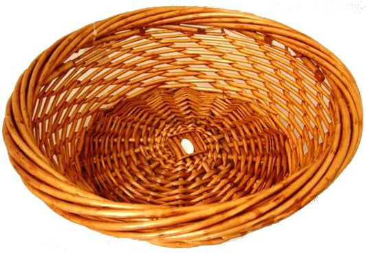 Round Willow Trays  - Honey - 12 Dia x 3.5 inches