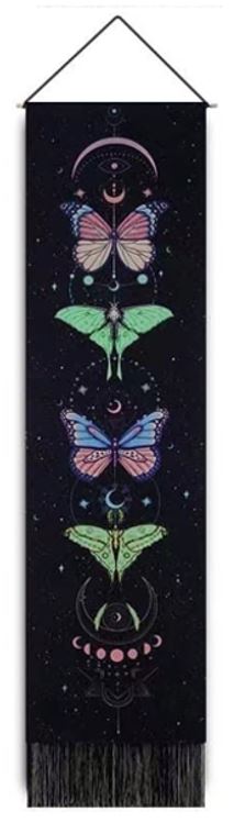 Butterfly Tapestry Wall Hanger - 12.5 wide x 51 inch long - 32.5×130cm - China - NEW523