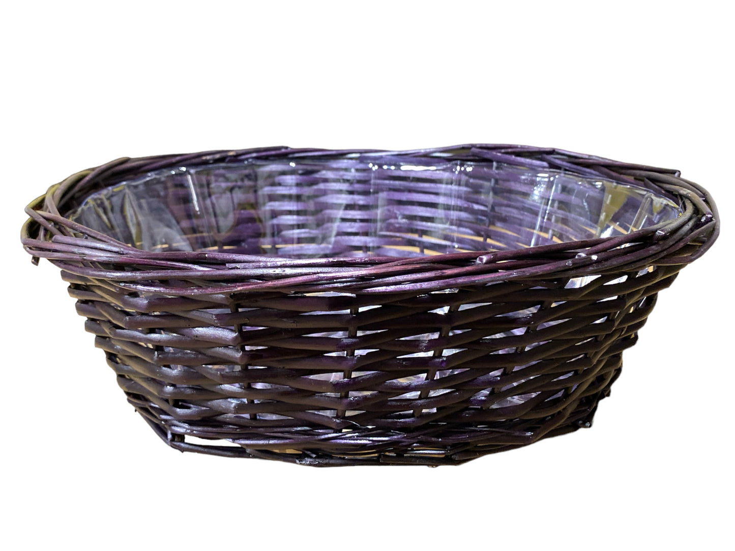 WILLOW OVAL TRAY - WINE - 12 x 5 deep - with Hard Liner - fits a 20x30 basket bag