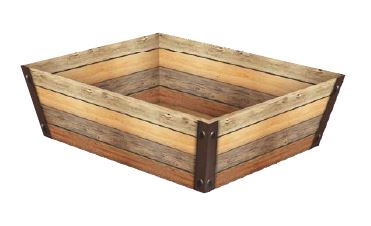 Rectangle Corrugated Market Tray - ROVERE OAK - 8 x 6.25 x 3-5/16 inch deep (25)
