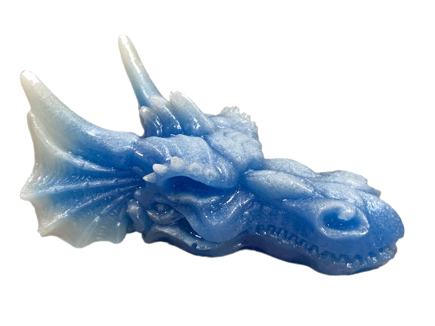 Dragon Head - Blue Luminous Resin - 3.5 x 2.5 inches - China - NEW1022