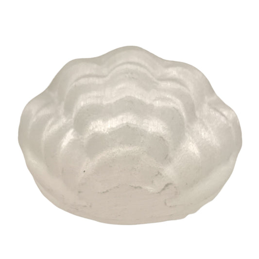 Clam Shell Pair Large - Selenite - 65mm - China - NEW922