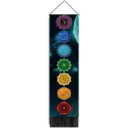 Chakra Tapestry Wall Hanger - 12.5 wide x 51 inch long - 32.5×130cm - China - NEW922