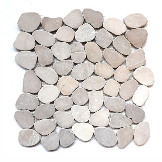 Sliced Moon Tan Pebble Interlocking Tiles - 30 x 30cm - 11 per case