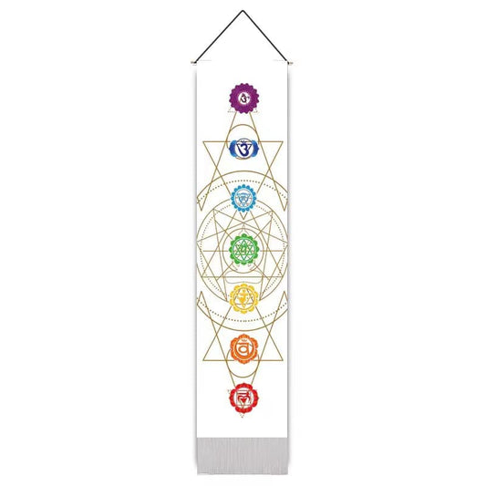 Chakra Tapestry Wall Hanger - 12.5 wide x 51 inch long - 32.5×130cm - China - NEW922