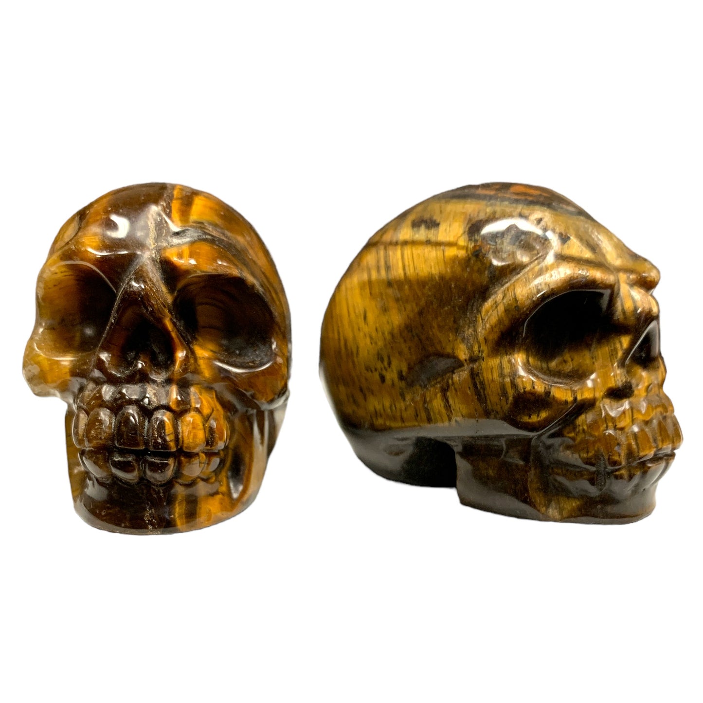 Skull Small - Tigers Eye - 40x50 mm - China - NEW622