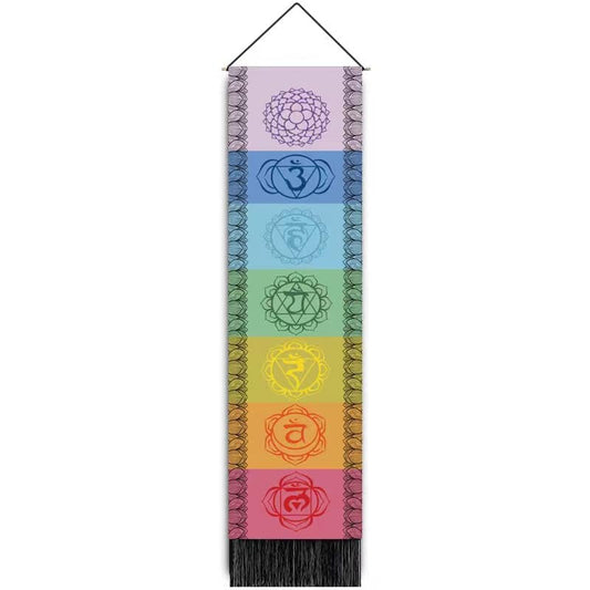 Chakra Tapestry Wall Hanger - 12.5 wide x 51 inch long - 32.5×130cm - China - NEW922