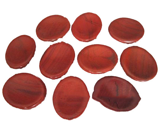 Red Jasper Worry Stone - 30-40mm Long - India