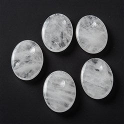 Crystal Quartz Worry Stones - 30-40mm Long - India