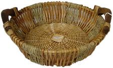 BROWN WILLOW SEAGRASS TRAY - ROUND - 11 x  3 deep