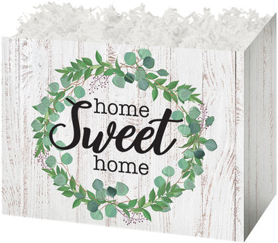 Farmhouse Home Sweet Home Basket Box - Large - 10 1/4 x 6 x 7 1/2 inches deep (order in 6's)