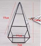 High Pyramid Container Glass Terrarium 12 x 12 x 24 cm