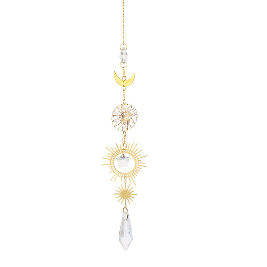 K9 Aura Crystal Hanger Sun Moon Stars Diamond - 15 inch - NEW523