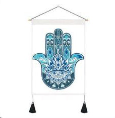Hamsa Tapestry Wall Hanger - 13.75 wide x 19.5 inch long - 35×50cm - China - NEW1122