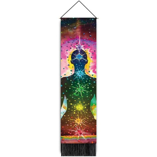 Chakra Tapestry Wall Hanger - 12.5 wide x 51 inch long - 32.5×130cm - China - NEW922