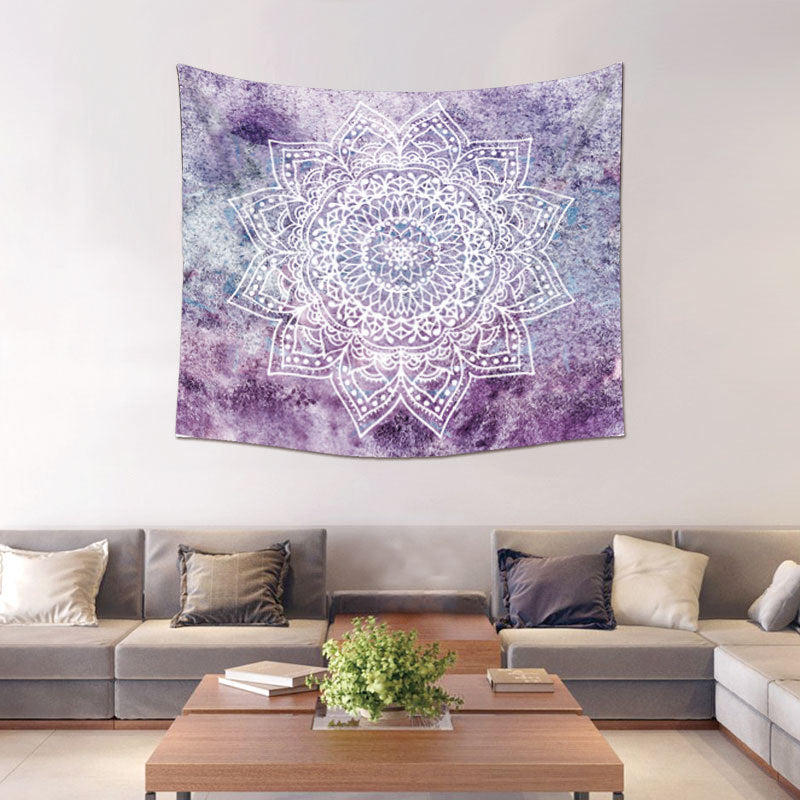 Purple & White Tapestry Wall Hanger - 150x130cm - ALTAR CLOTH - NEW920 - Polyester