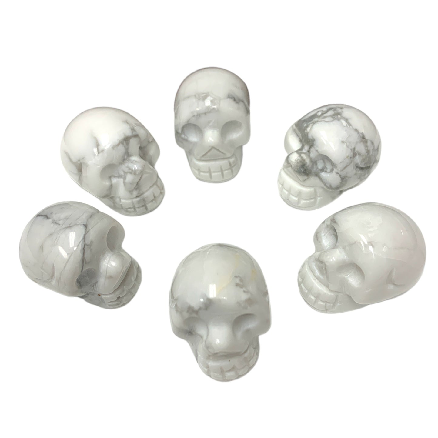 Skull Mini - White Howlite -  30-35mm Grams - China - NEW722