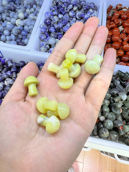 Mushrooms Mini - LEMON Quartz - 19-20mm - Price Each - China - NEW922