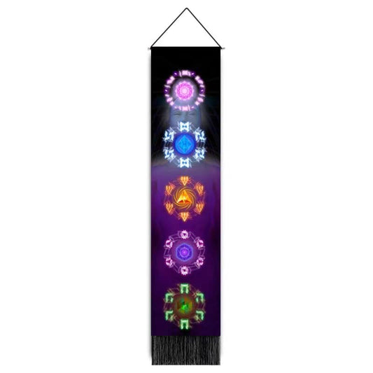 Chakra Tapestry Wall Hanger - 12.5 wide x 51 inch long - 32.5×130cm - China - NEW922