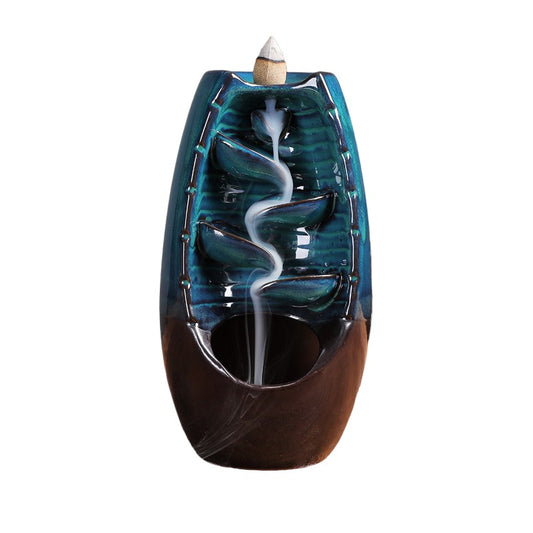 Blue Smoke Flow Backflow Incense Burner - NEW523