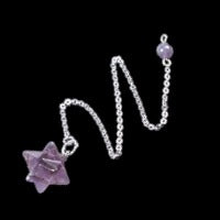 Amethyst Merkaba Pendulum - 17mm Star - China - NEW922