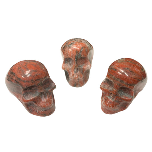 Skull - Red Jasper - Extra Small 30Hx40Lx28mm wide - China - NEW722