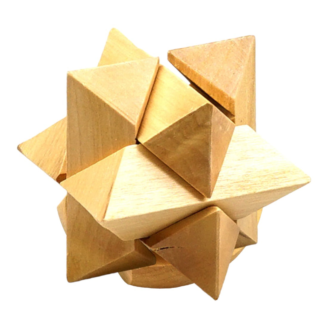 Carved Wood Block Puzzle Decor - Star - NEW523