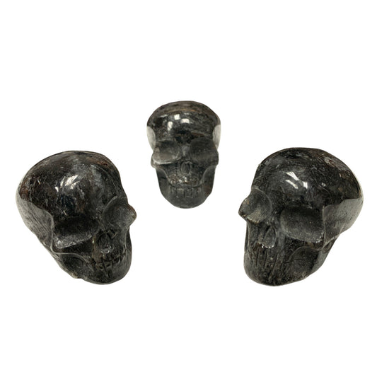 Skull - BLACK TOURMALINE - Extra Small 30Hx40Lx28mm wide - China - NEW722